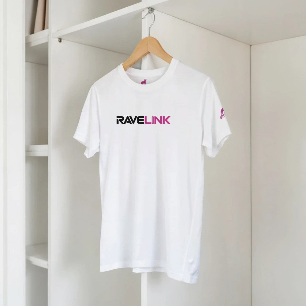 stomp ravewear - RaveLink Custom QR Code - Unisex t-shirt - white