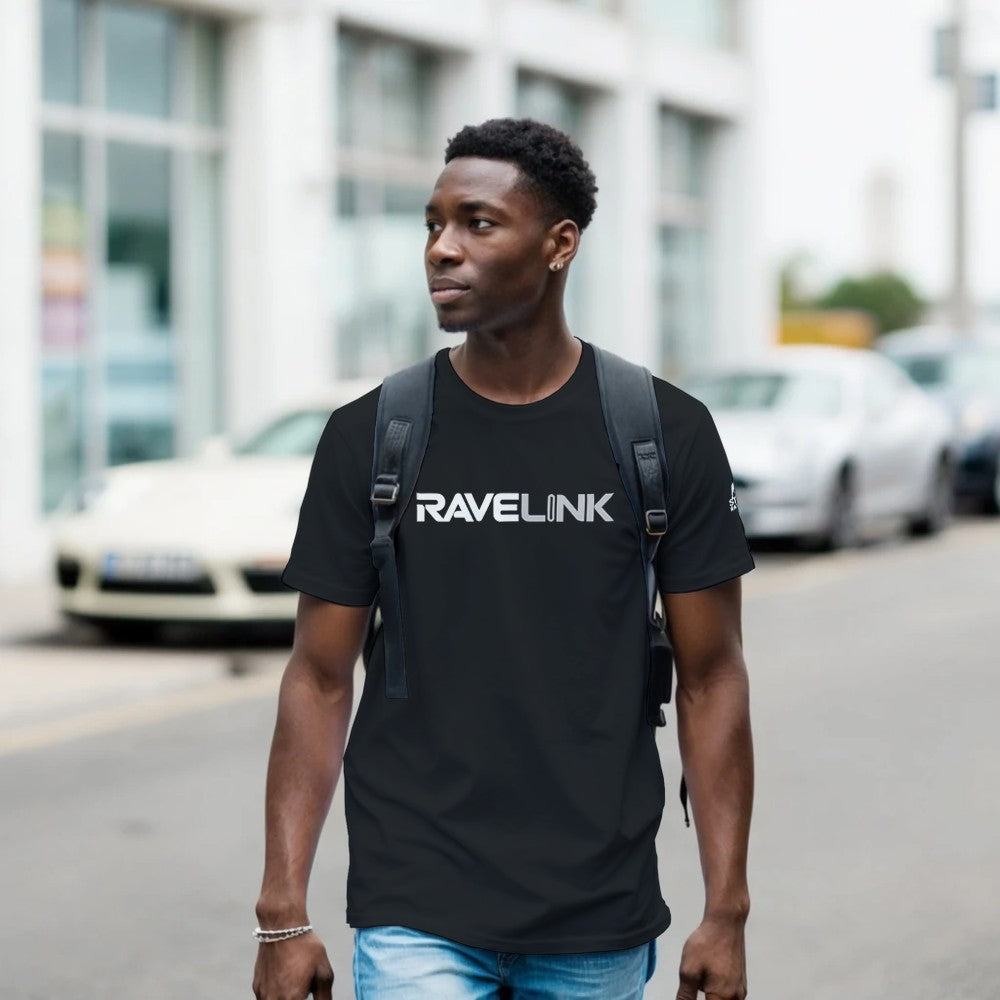 Stomp ravewear RaveLink - custom QR Code - Unisex T-shirt - black