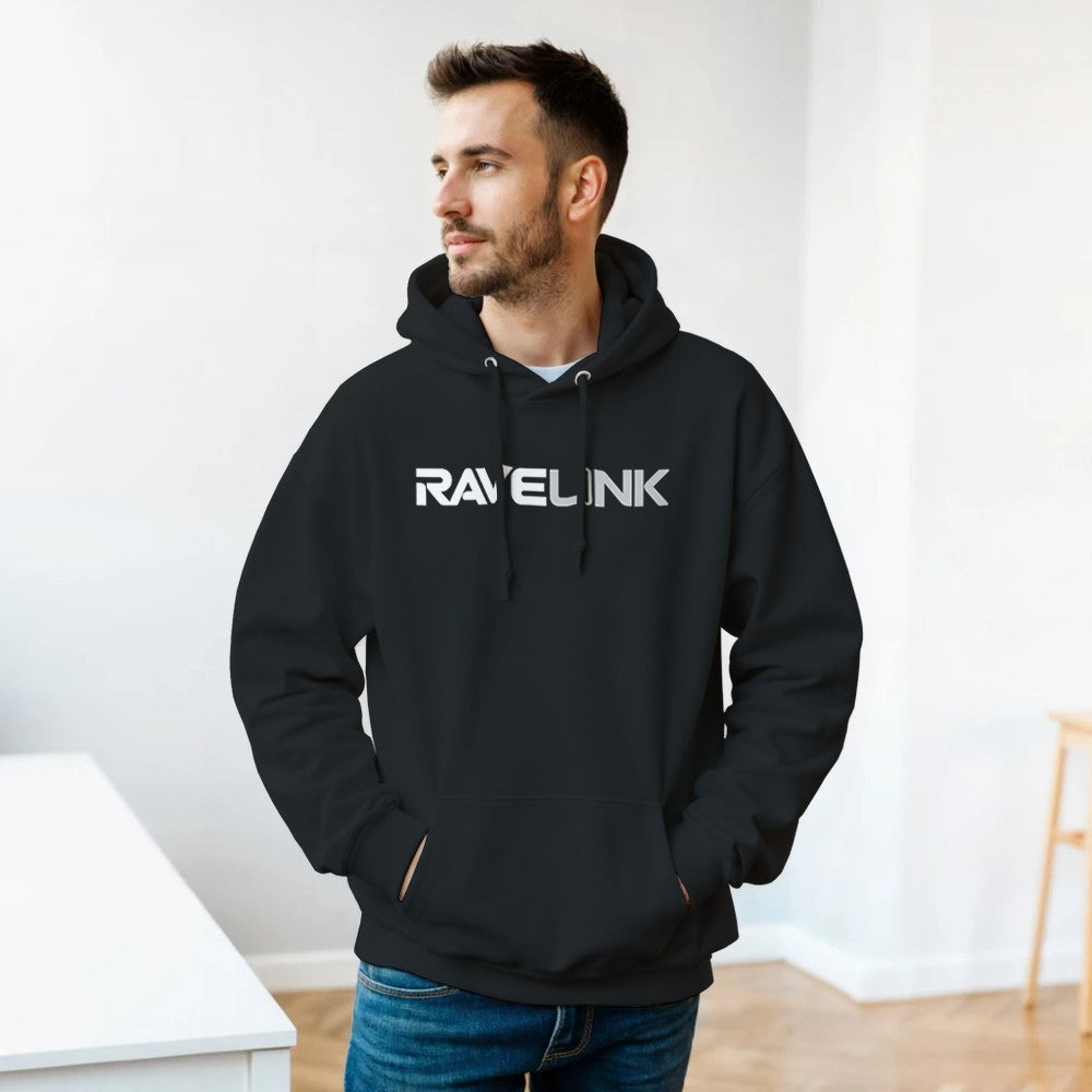 custom tiktok hoodie - perfect for gaining followers - unisex - Black hoodie with White font - RaveLink