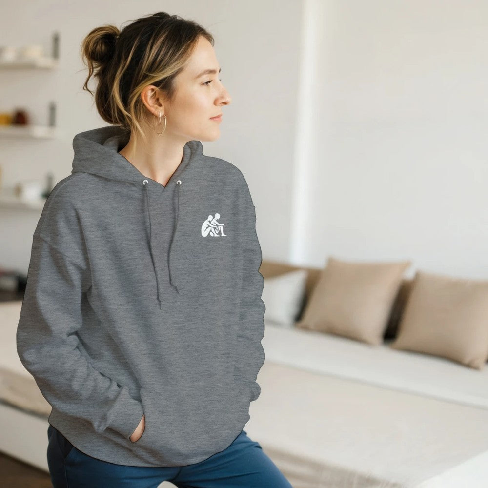 Unisex Mental health ravers hoodie - adults - if no ones checked in today this is me checking in, you matter print - grey in colour - mental health awareness 