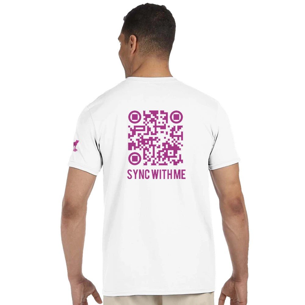 stomp ravewear - RaveLink Custom QR Code - Unisex t-shirt - white