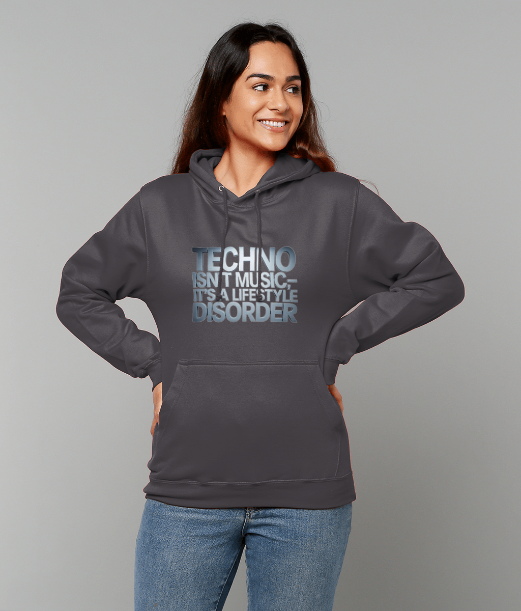 Lifestyle disorder techno rave hoodie - Unisex- techno Saved me - charcoal
