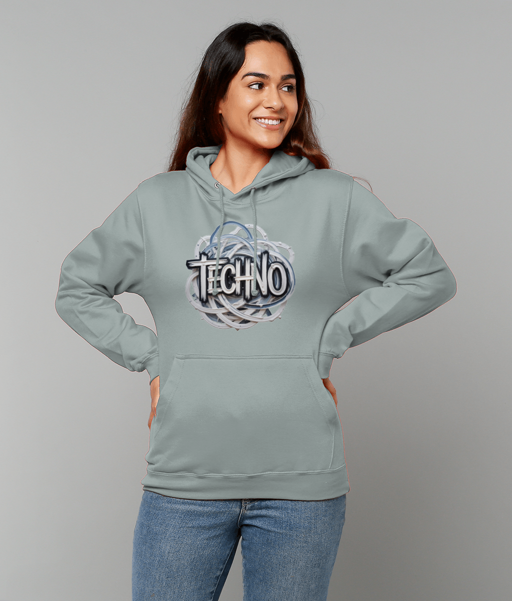 A ball of techno - Unisex hoodie - techno Saved me - grey