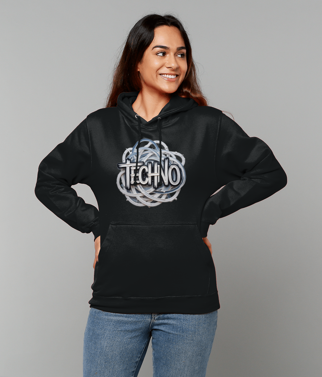 A ball of techno - Unisex hoodie - techno Saved me - black