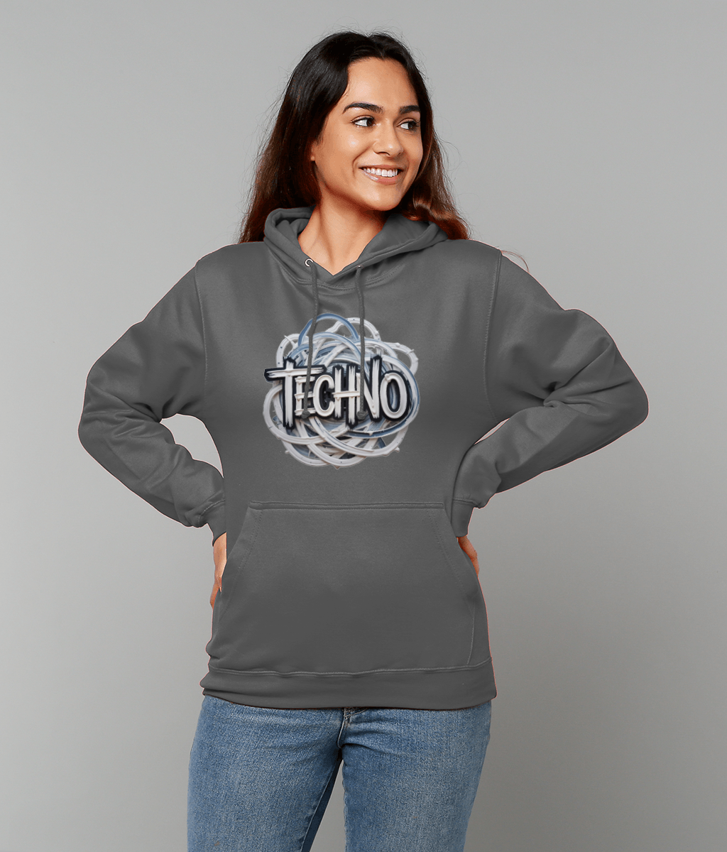 A ball of techno - Unisex hoodie - techno Saved me - grey