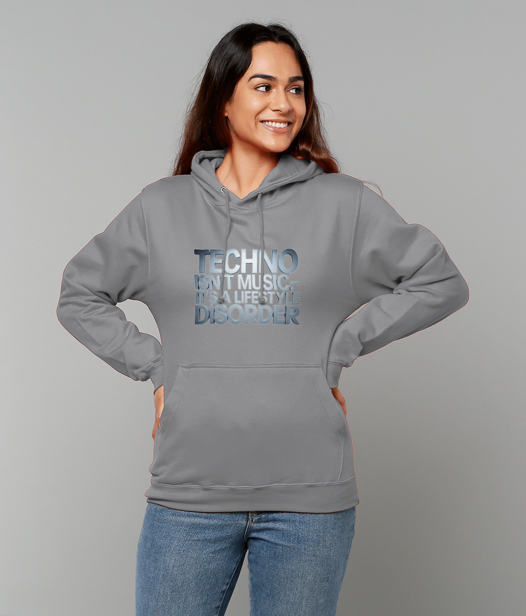 Lifestyle disorder techno rave hoodie - Unisex- techno Saved me - grey