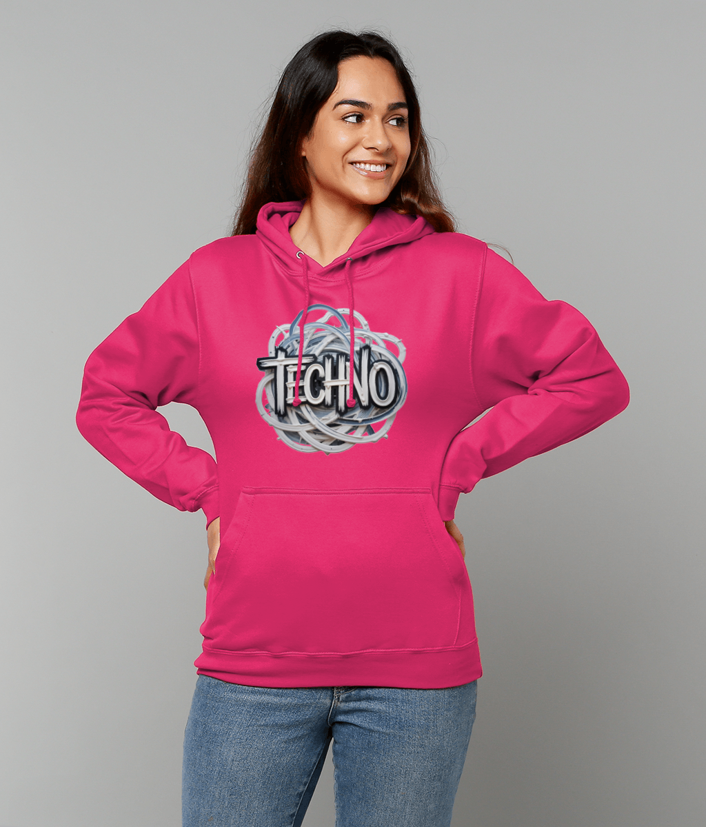 A ball of techno - Unisex hoodie - techno Saved me - pink